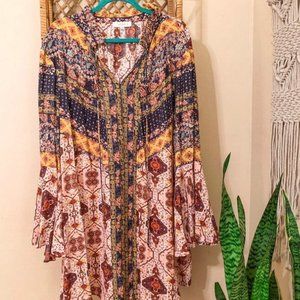 Umgee Multi Patterned Tunic Blouse XL